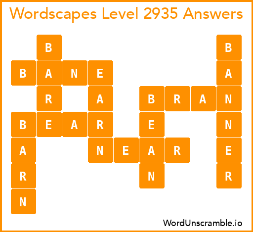Wordscapes Level 2935 Answers