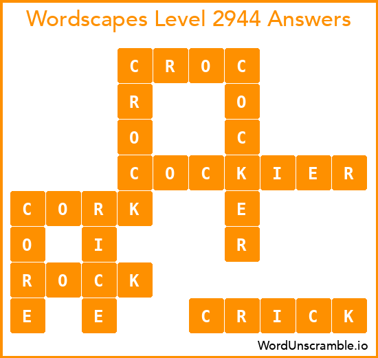 Wordscapes Level 2944 Answers