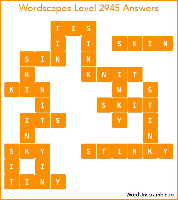 Wordscapes Level 2945 Answers