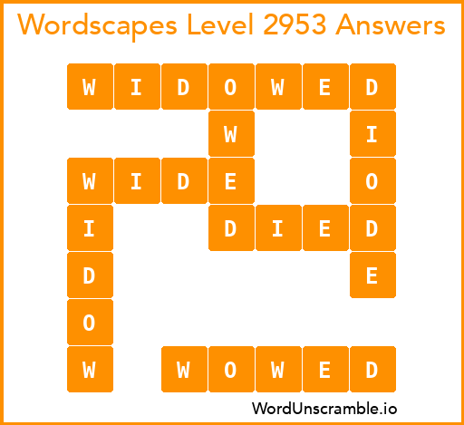 Wordscapes Level 2953 Answers