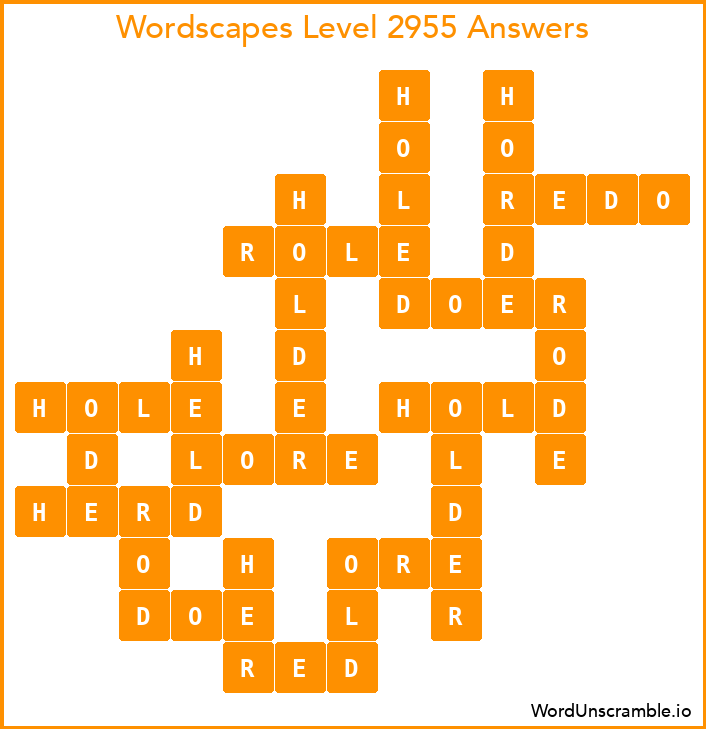 Wordscapes Level 2955 Answers