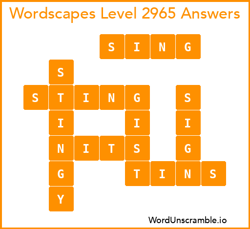 Wordscapes Level 2965 Answers