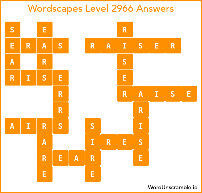 Wordscapes Level 2966 Answers