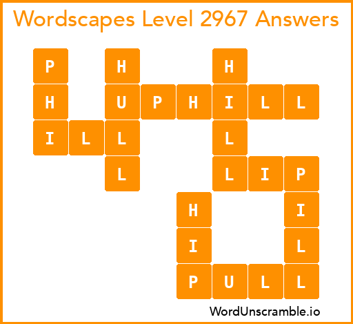 Wordscapes Level 2967 Answers