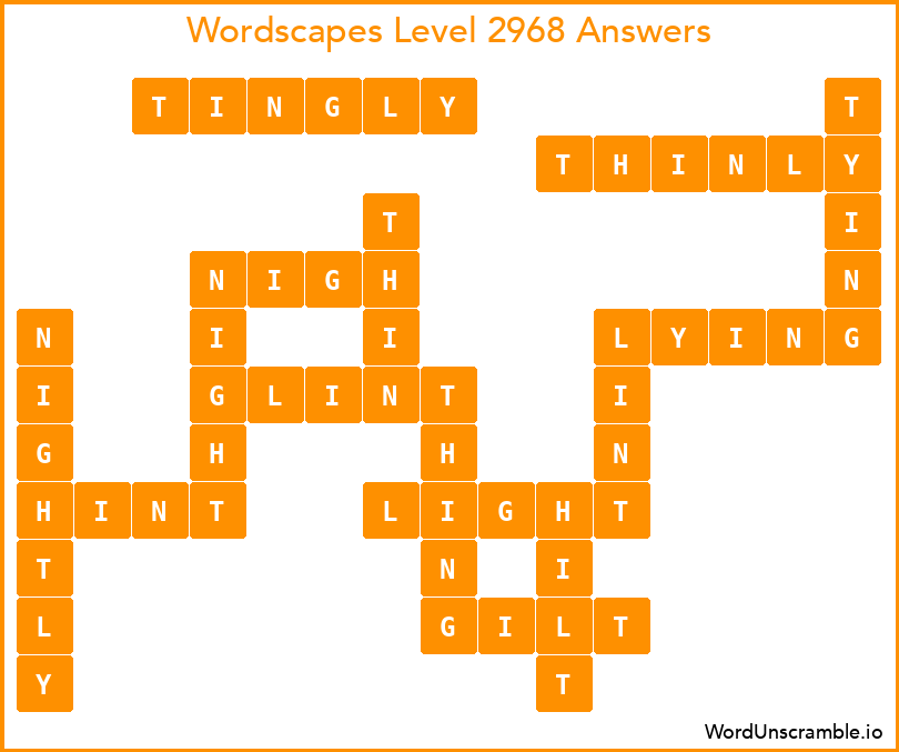 Wordscapes Level 2968 Answers