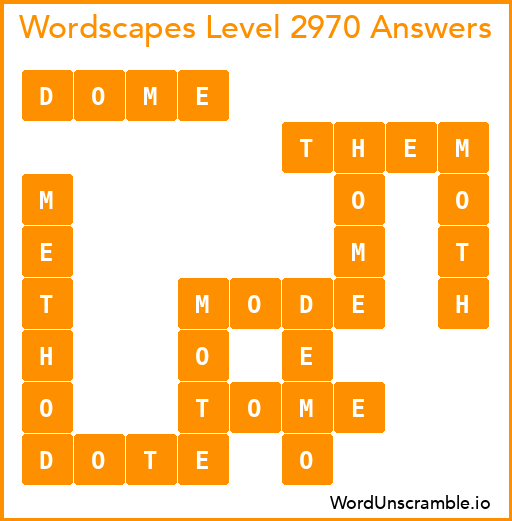 Wordscapes Level 2970 Answers