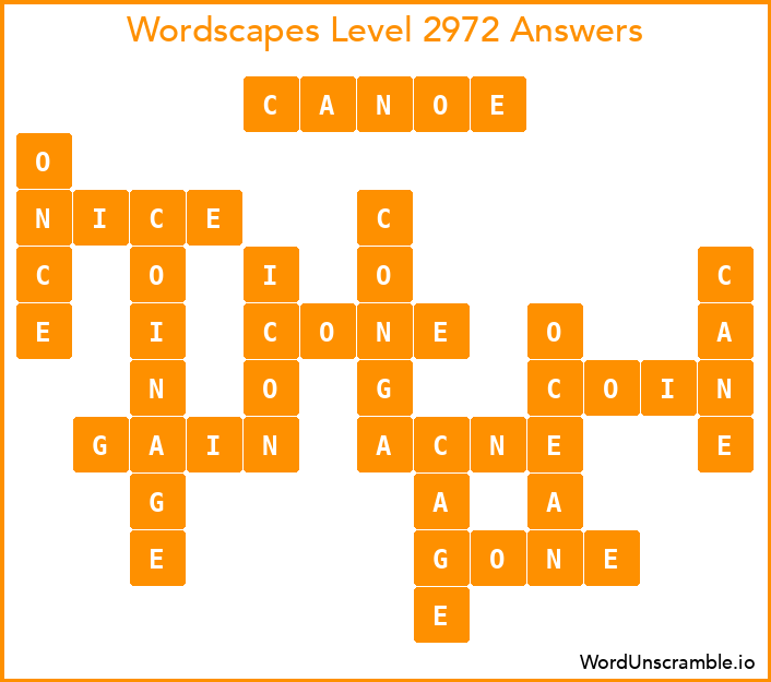 Wordscapes Level 2972 Answers