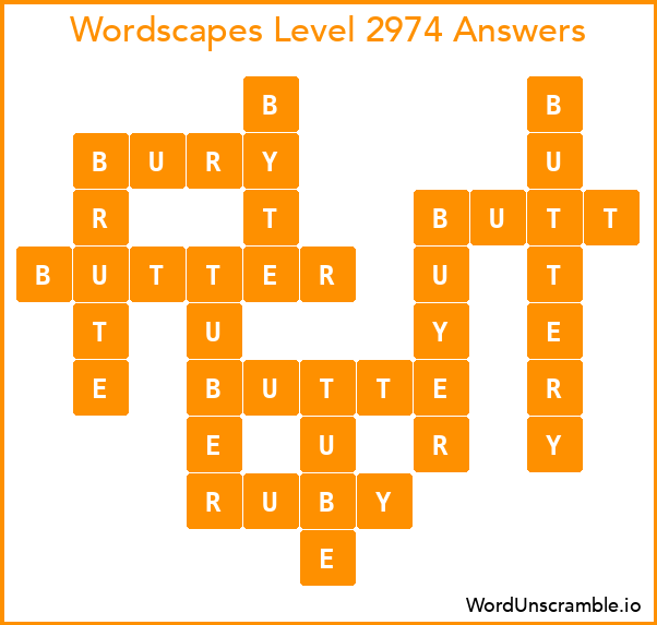 Wordscapes Level 2974 Answers
