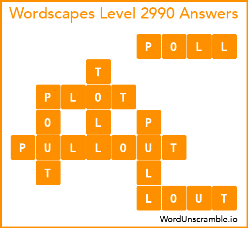 Wordscapes Level 2990 Answers