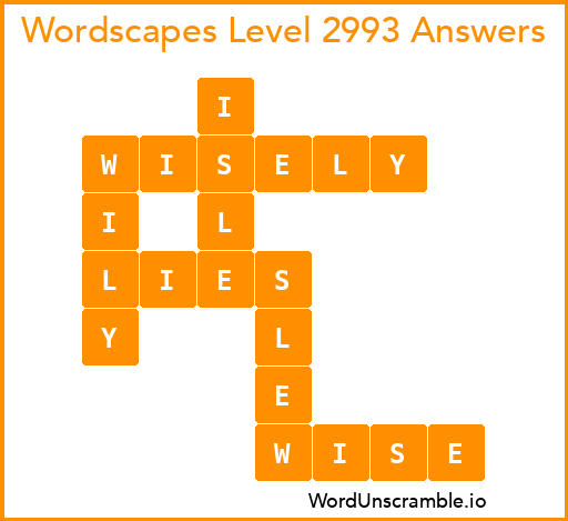 Wordscapes Level 2993 Answers