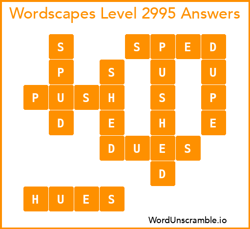 Wordscapes Level 2995 Answers