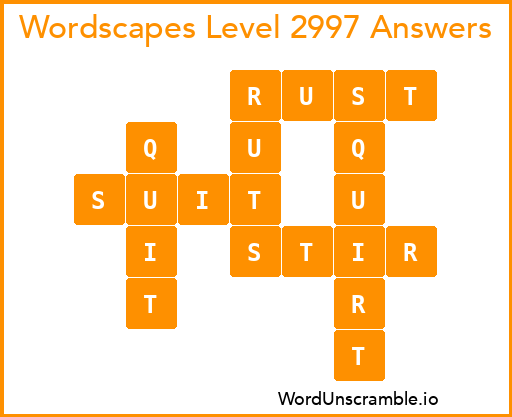 Wordscapes Level 2997 Answers