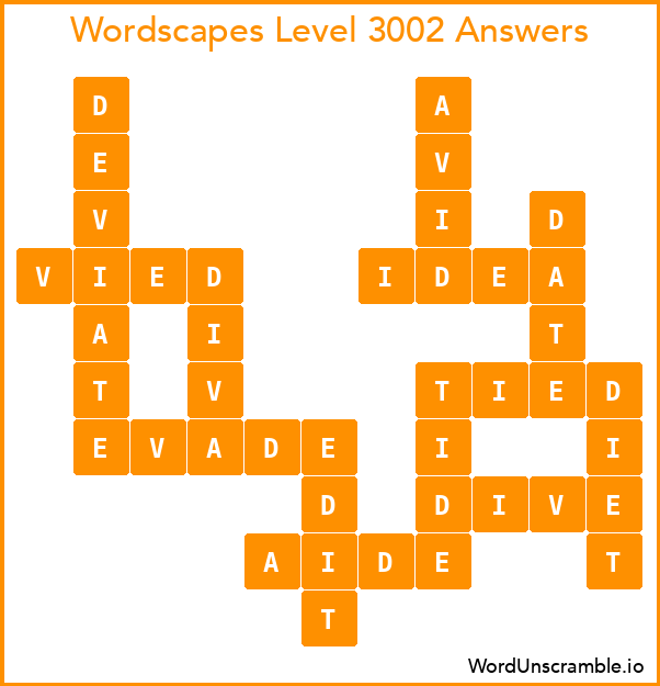 Wordscapes Level 3002 Answers