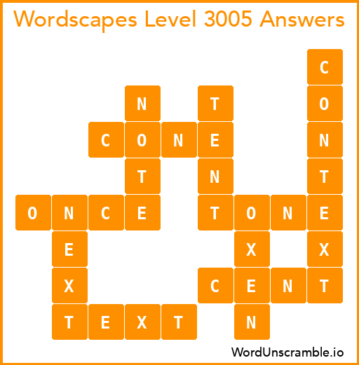 Wordscapes Level 3005 Answers