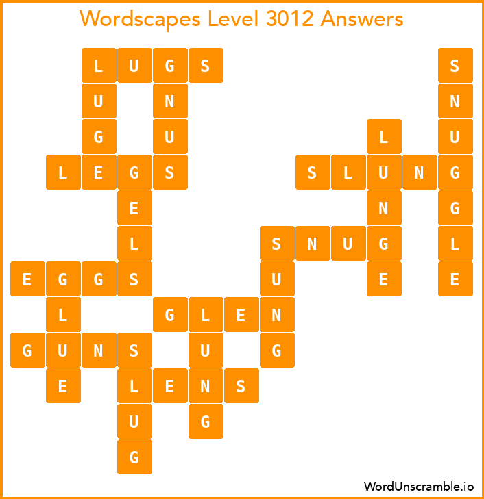 Wordscapes Level 3012 Answers