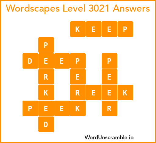 Wordscapes Level 3021 Answers