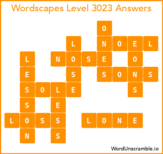 Wordscapes Level 3023 Answers