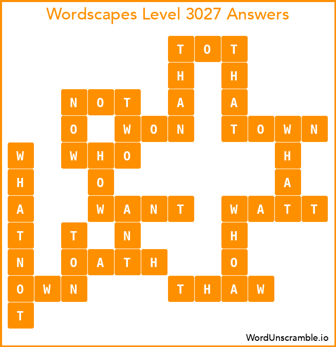 Wordscapes Level 3027 Answers