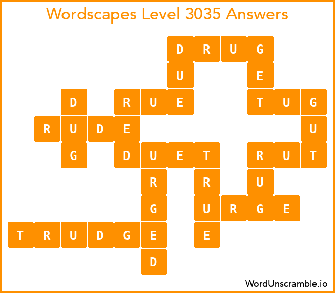 Wordscapes Level 3035 Answers