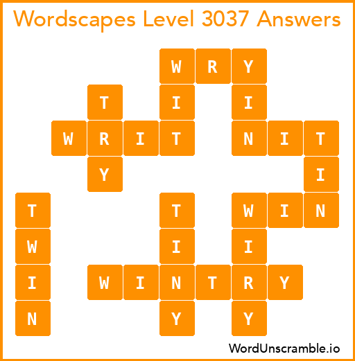 Wordscapes Level 3037 Answers