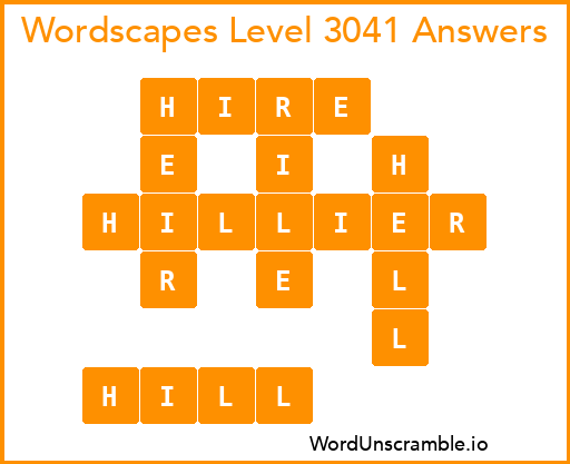 Wordscapes Level 3041 Answers
