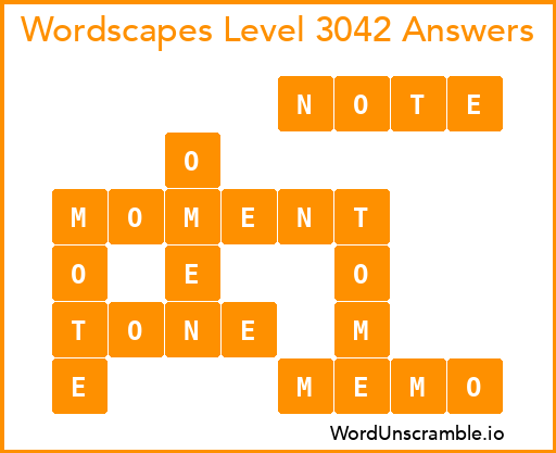 Wordscapes Level 3042 Answers