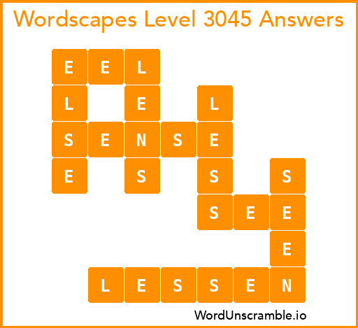 Wordscapes Level 3045 Answers