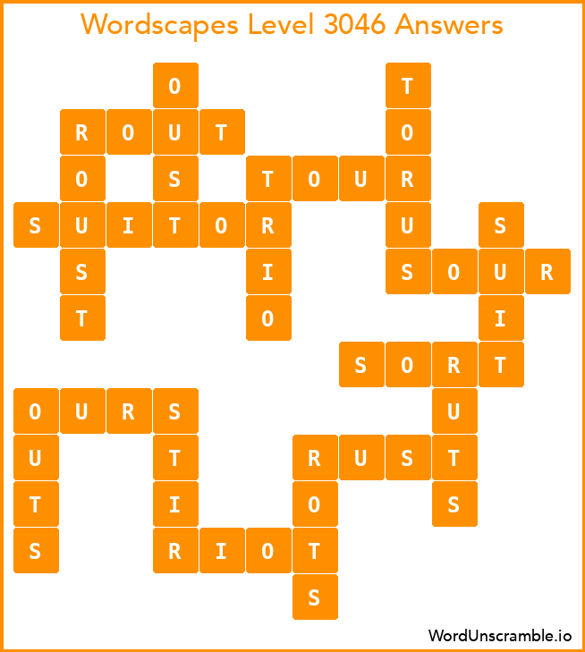 Wordscapes Level 3046 Answers
