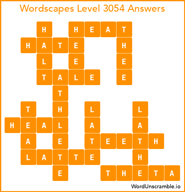 Wordscapes Level 3054 Answers