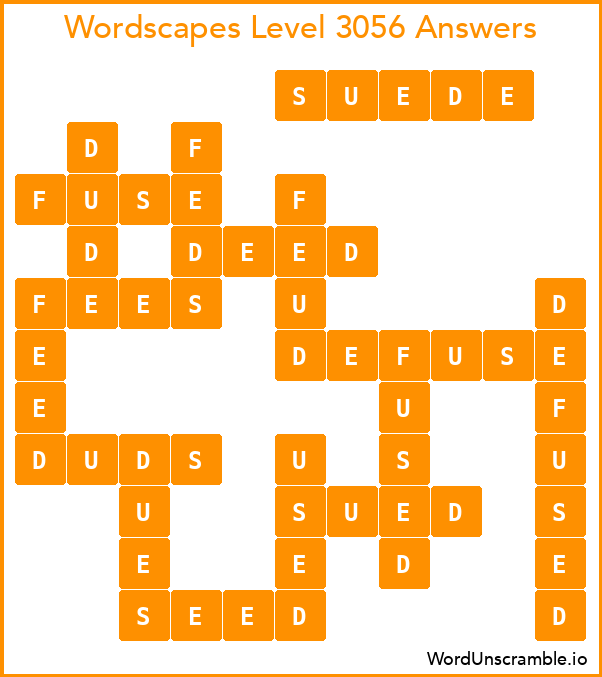 Wordscapes Level 3056 Answers