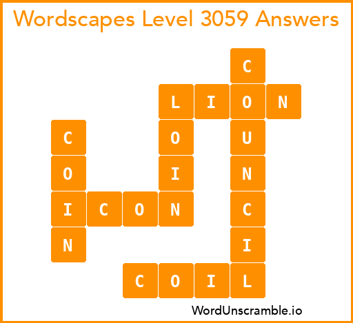 Wordscapes Level 3059 Answers