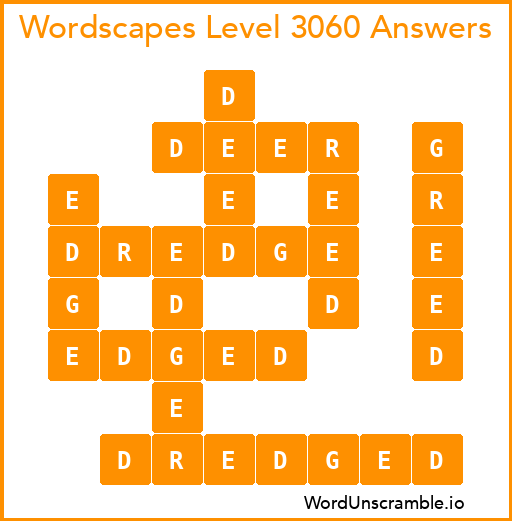 Wordscapes Level 3060 Answers