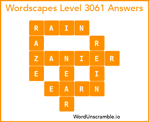 Wordscapes Level 3061 Answers