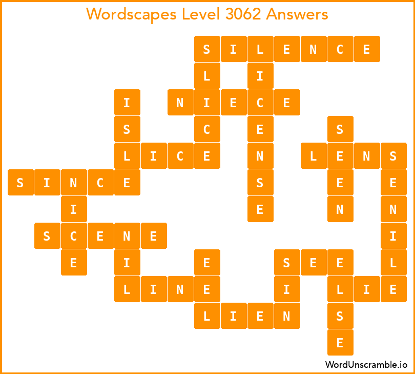 Wordscapes Level 3062 Answers