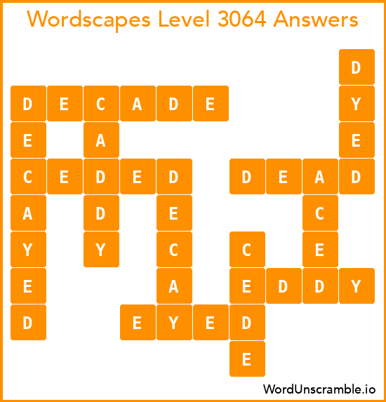 Wordscapes Level 3064 Answers