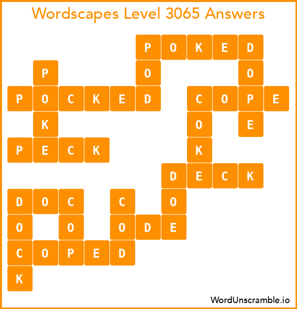 Wordscapes Level 3065 Answers
