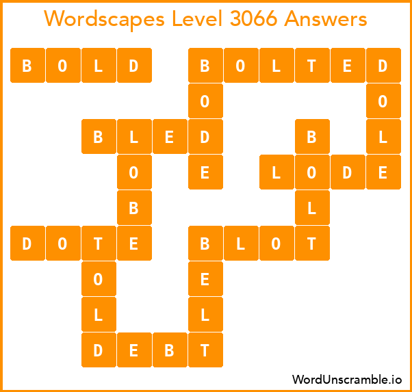 Wordscapes Level 3066 Answers