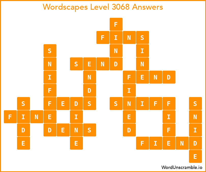 Wordscapes Level 3068 Answers
