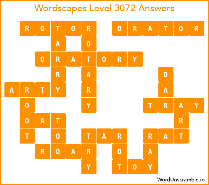 Wordscapes Level 3072 Answers