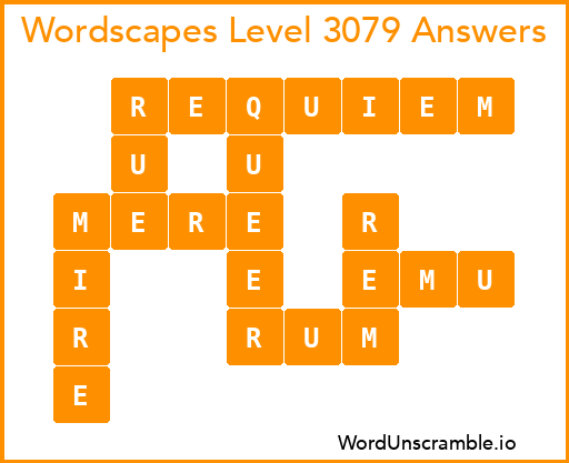 Wordscapes Level 3079 Answers