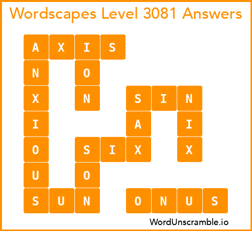Wordscapes Level 3081 Answers