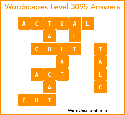 Wordscapes Level 3095 Answers