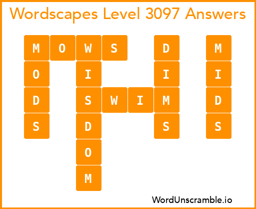 Wordscapes Level 3097 Answers