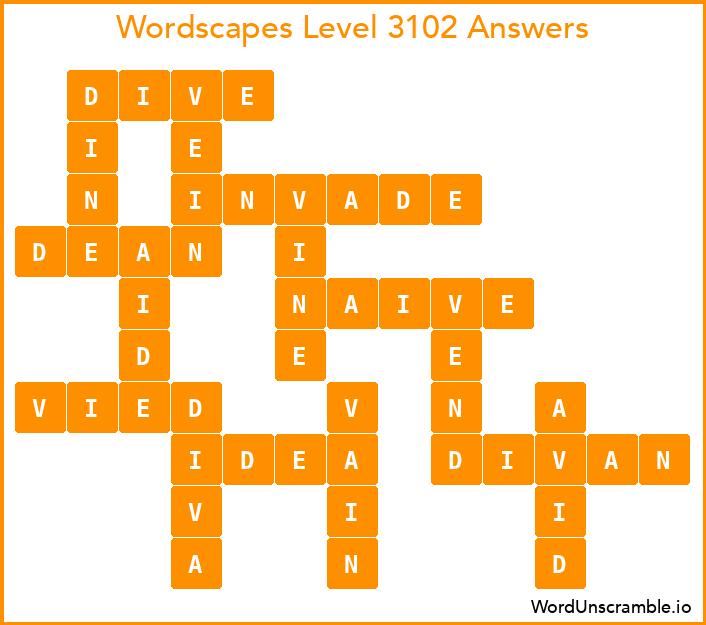 Wordscapes Level 3102 Answers