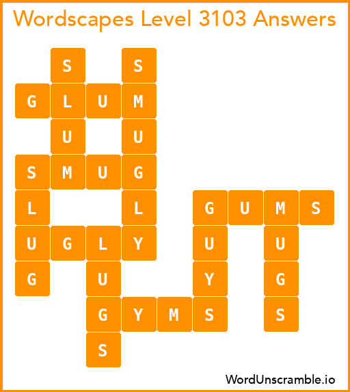 Wordscapes Level 3103 Answers