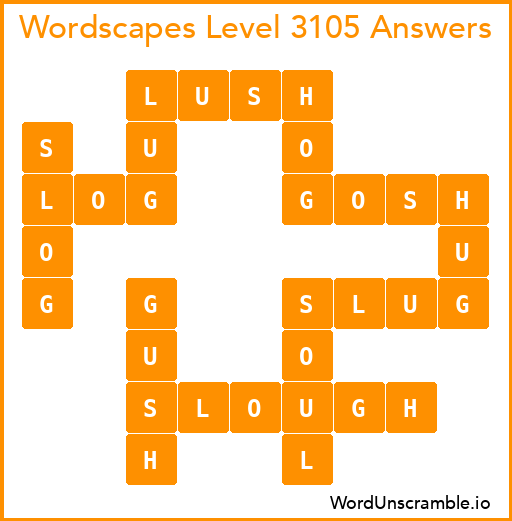 Wordscapes Level 3105 Answers