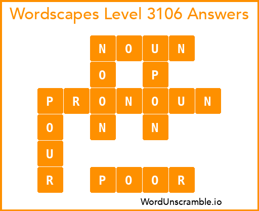 Wordscapes Level 3106 Answers