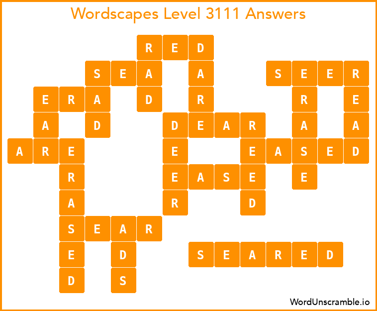 Wordscapes Level 3111 Answers