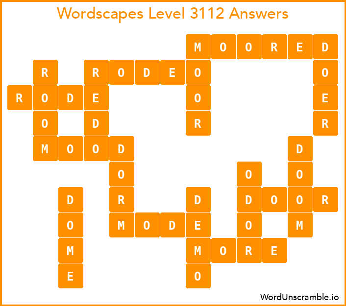 Wordscapes Level 3112 Answers