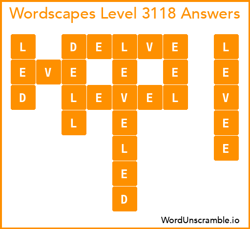 Wordscapes Level 3118 Answers